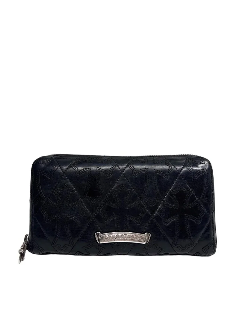 Chrome Hearts Rec Fzip Quilted Cemetery Cross Wallet